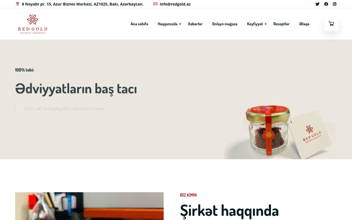 Korporativ veb-sayt — Red Gold