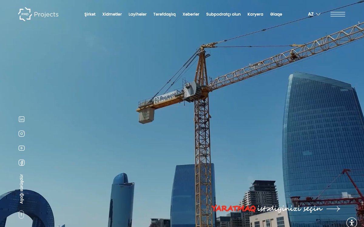 Korporativ Veb-sayt — PMD Projects