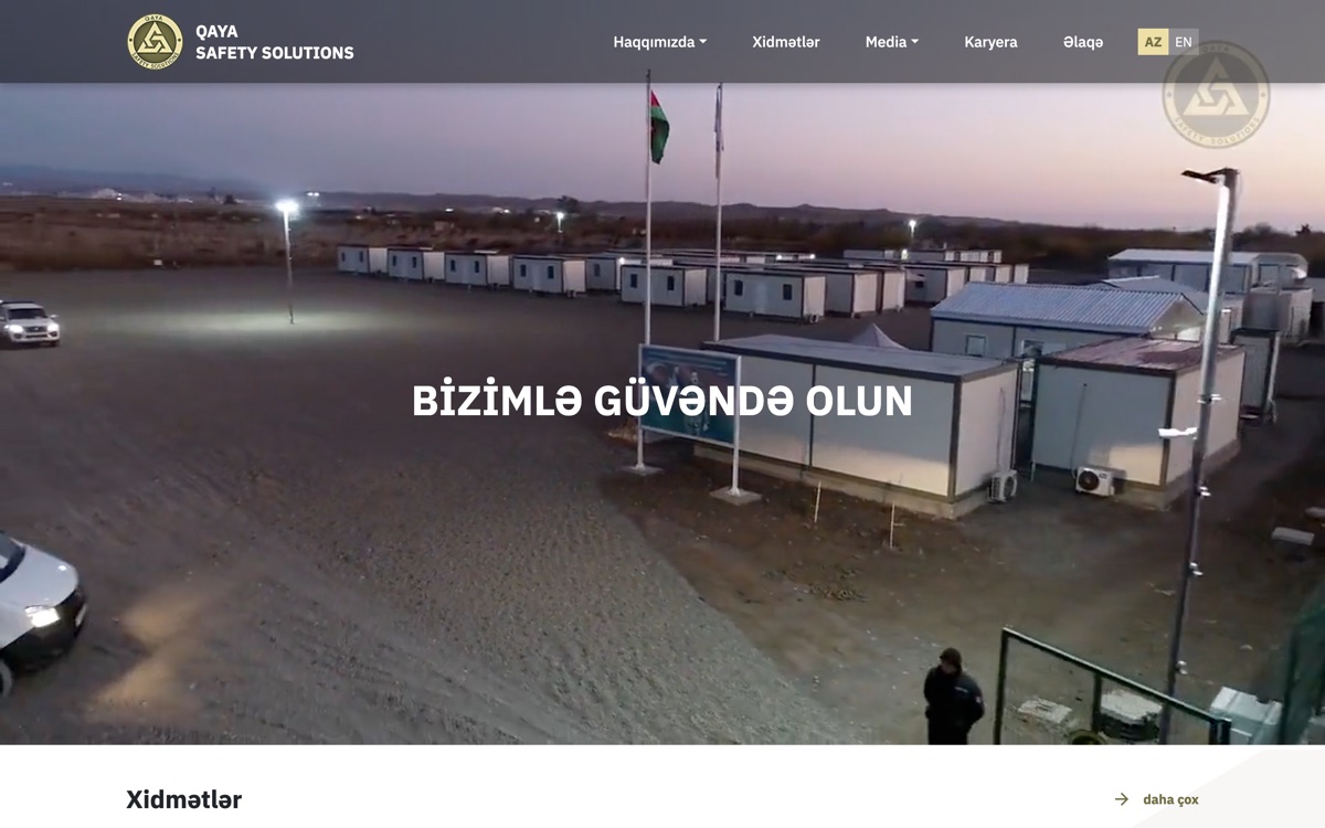 Korporativ veb-sayt — Qaya Safety Solutions